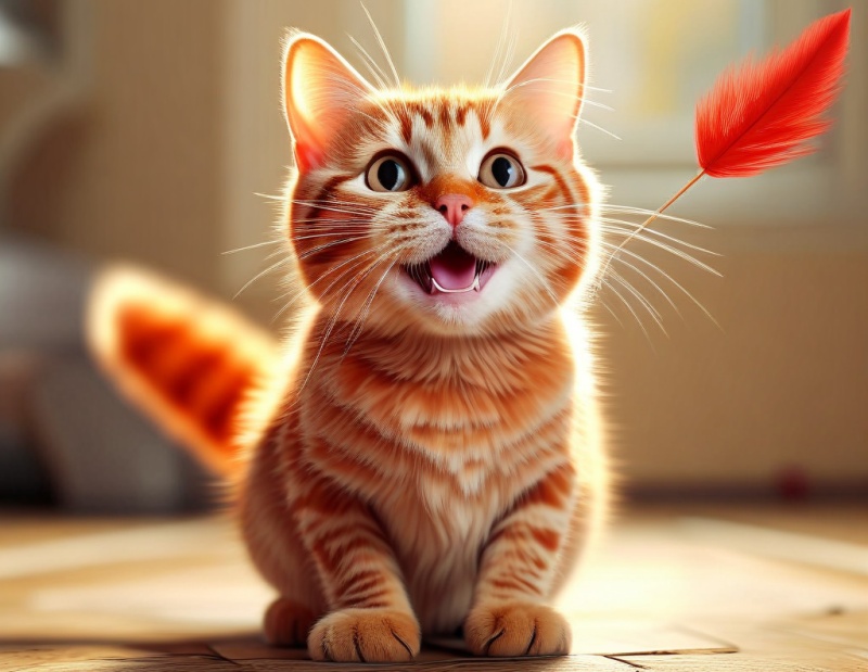 使用逗猫棒玩耍时，猫是否真的感到快乐？